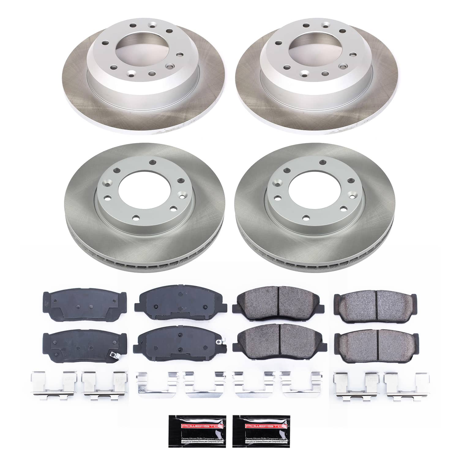 Power Stop SC5832 - Front And Rear Z17 Evolution Pad And Semi-Coated Rotor Kit vehicle fitment brake part
