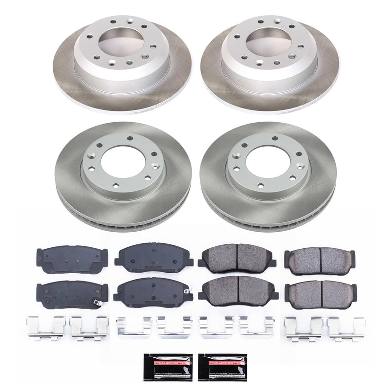 Power Stop SC5832 - Front And Rear Z17 Evolution Pad And Semi-Coated Rotor Kit vehicle fitment brake part