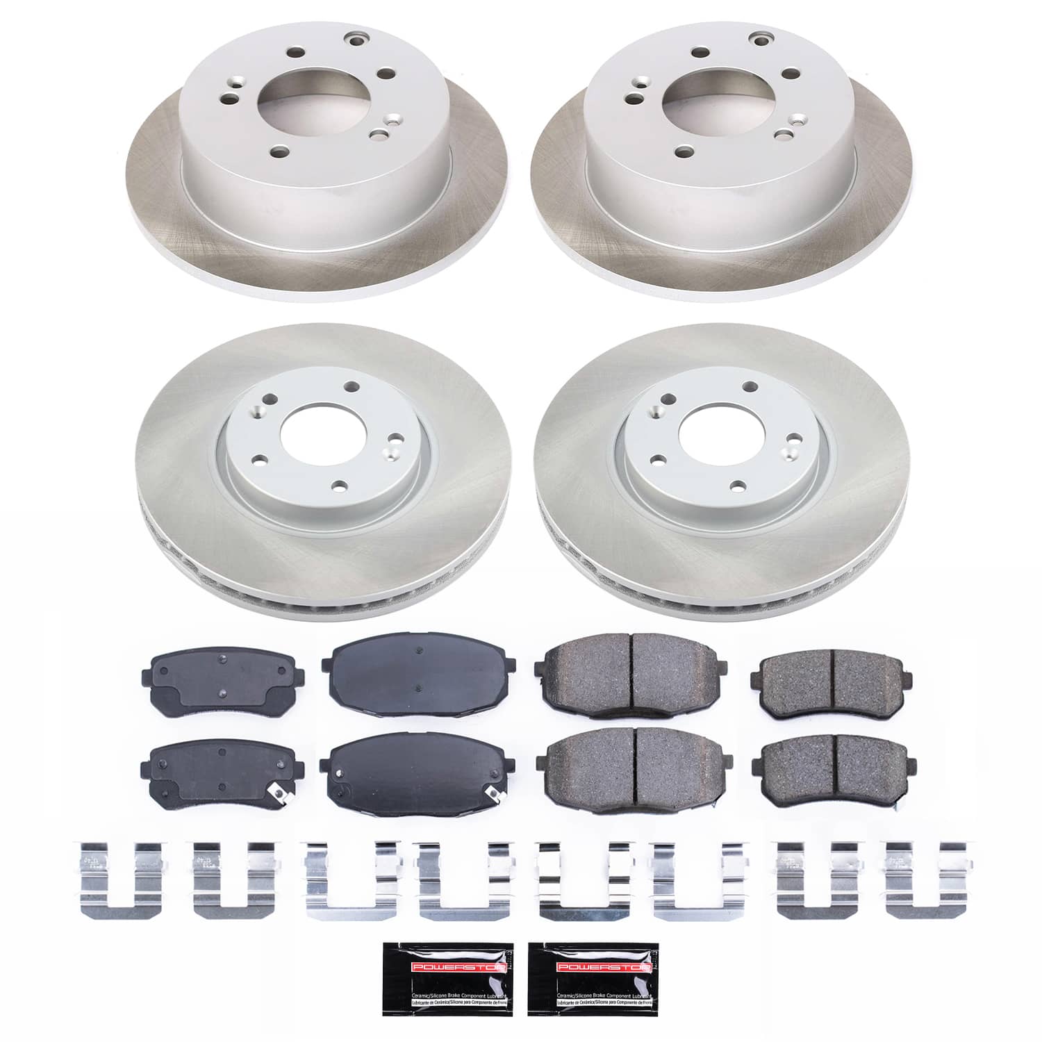 Power Stop SC5838 - Front And Rear Z17 Evolution Pad And Semi-Coated Rotor Kit vehicle fitment brake part