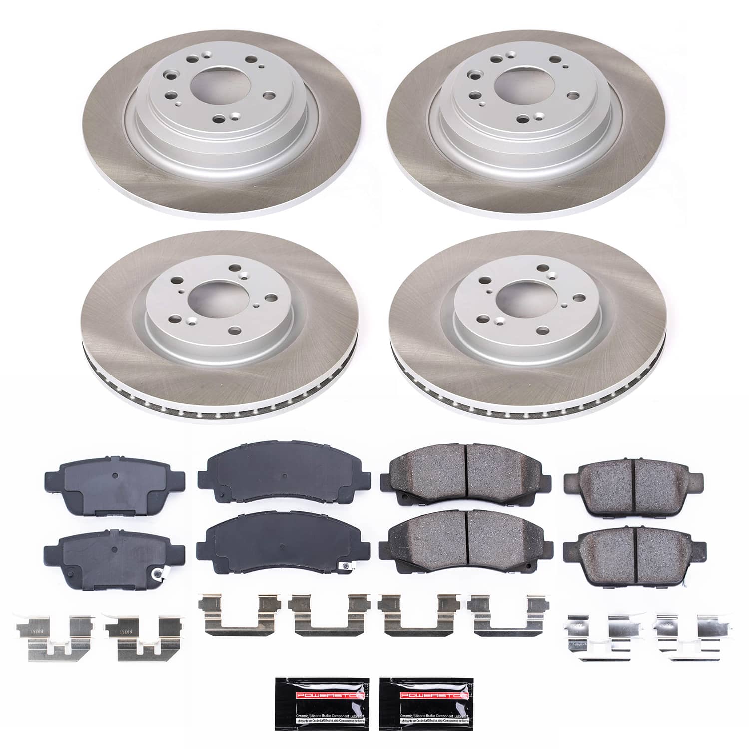 Power Stop SC5856 - Front And Rear Z17 Evolution Pad And Semi-Coated Rotor Kit vehicle fitment brake part