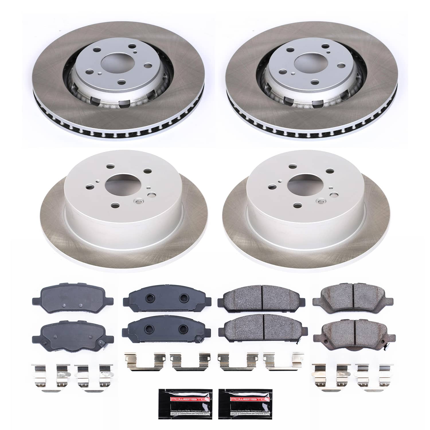 Power Stop SC5866 - Front And Rear Z17 Evolution Pad And Semi-Coated Rotor Kit vehicle fitment brake part