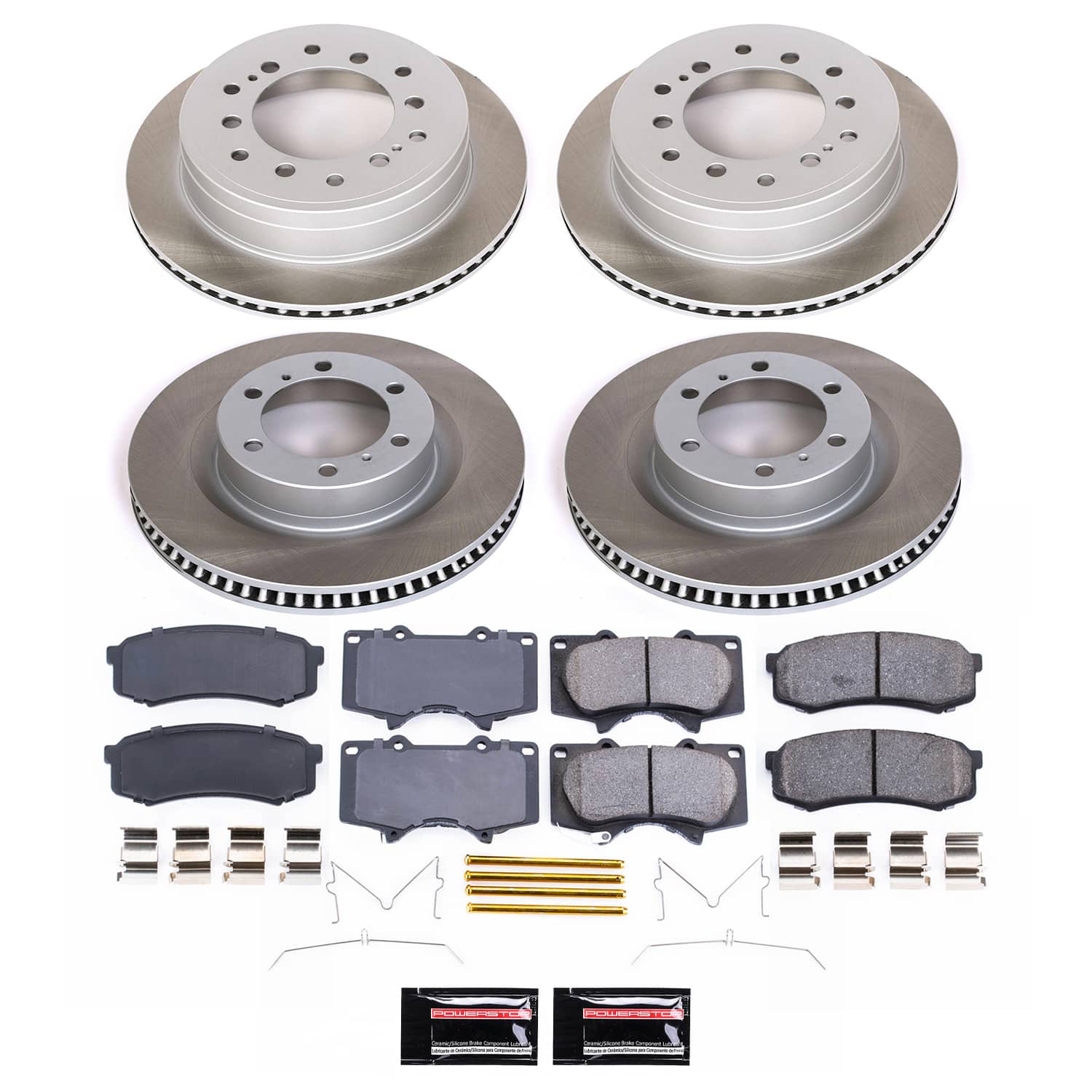 Power Stop SC5874 - Front And Rear Z17 Evolution Pad And Semi-Coated Rotor Kit vehicle fitment brake part