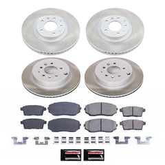 Power Stop SC5879 - Front And Rear Z17 Evolution Pad And Semi-Coated Rotor Kit vehicle fitment brake part