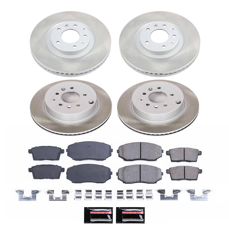Power Stop SC5879 - Front And Rear Z17 Evolution Pad And Semi-Coated Rotor Kit vehicle fitment brake part