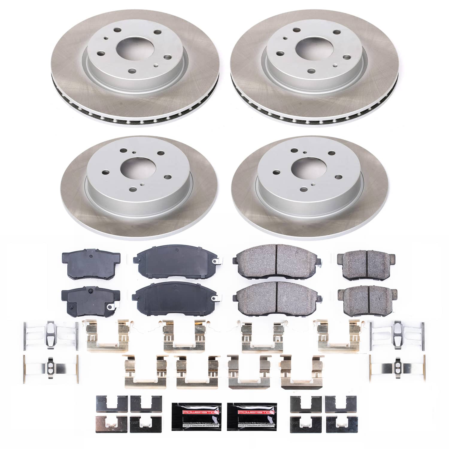 Power Stop SC5888 - Front And Rear Z17 Evolution Pad And Semi-Coated Rotor Kit vehicle fitment brake part