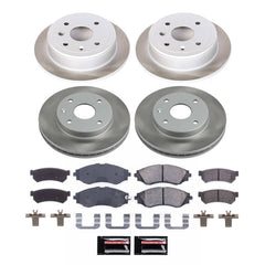 Power Stop SC5896 - Front And Rear Z17 Evolution Pad And Semi-Coated Rotor Kit vehicle fitment brake part