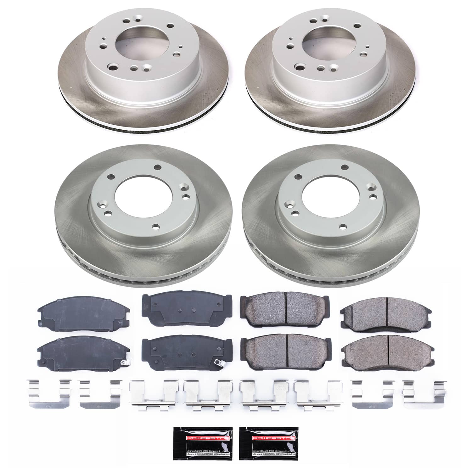 Power Stop SC5909 - Front And Rear Z17 Evolution Pad And Semi-Coated Rotor Kit vehicle fitment brake part