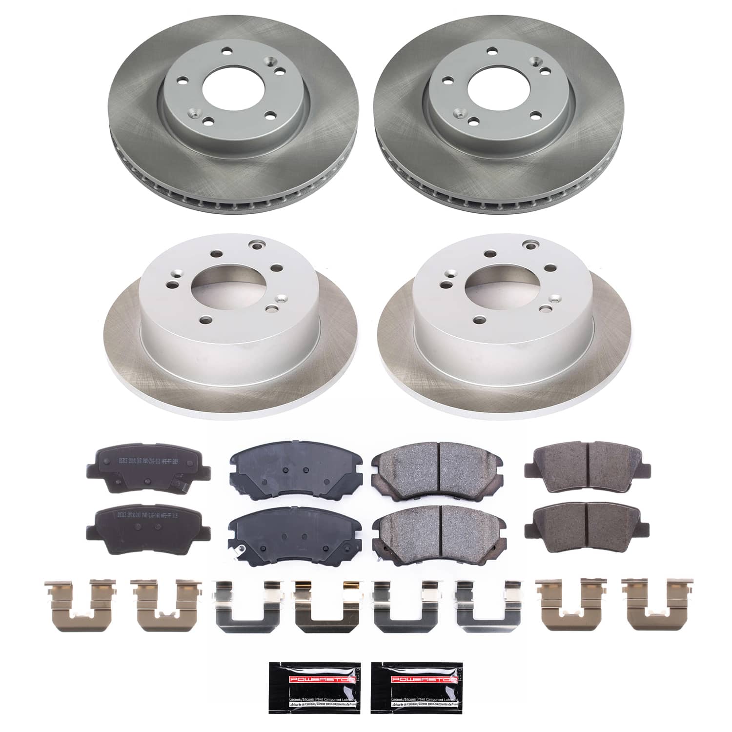 Power Stop SC5914 - Front And Rear Z17 Evolution Pad And Semi-Coated Rotor Kit vehicle fitment brake part
