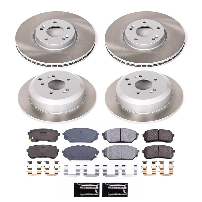 Power Stop SC5919 - Front And Rear Z17 Evolution Pad And Semi-Coated Rotor Kit vehicle fitment brake part