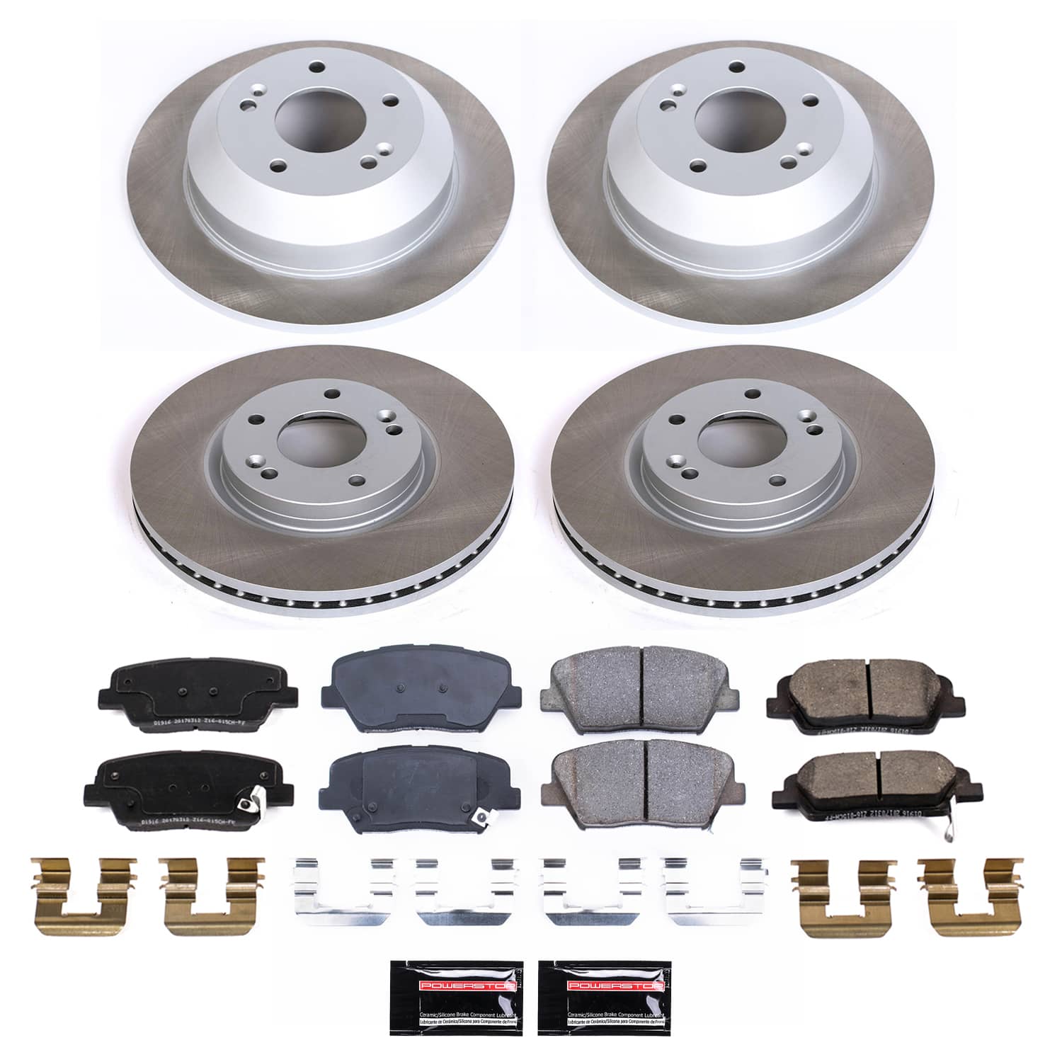 Power Stop SC5927 - Front And Rear Z17 Evolution Pad And Semi-Coated Rotor Kit vehicle fitment brake part
