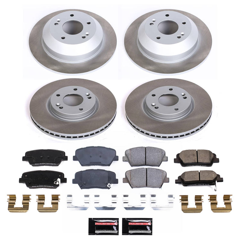 Power Stop SC5927 - Front And Rear Z17 Evolution Pad And Semi-Coated Rotor Kit vehicle fitment brake part