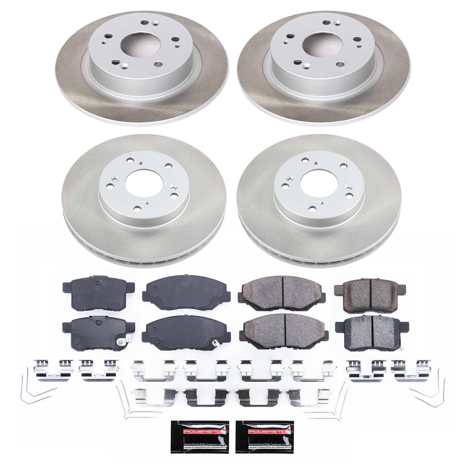 Power Stop SC5934 - Front And Rear Z17 Evolution Pad And Semi-Coated Rotor Kit vehicle fitment brake part