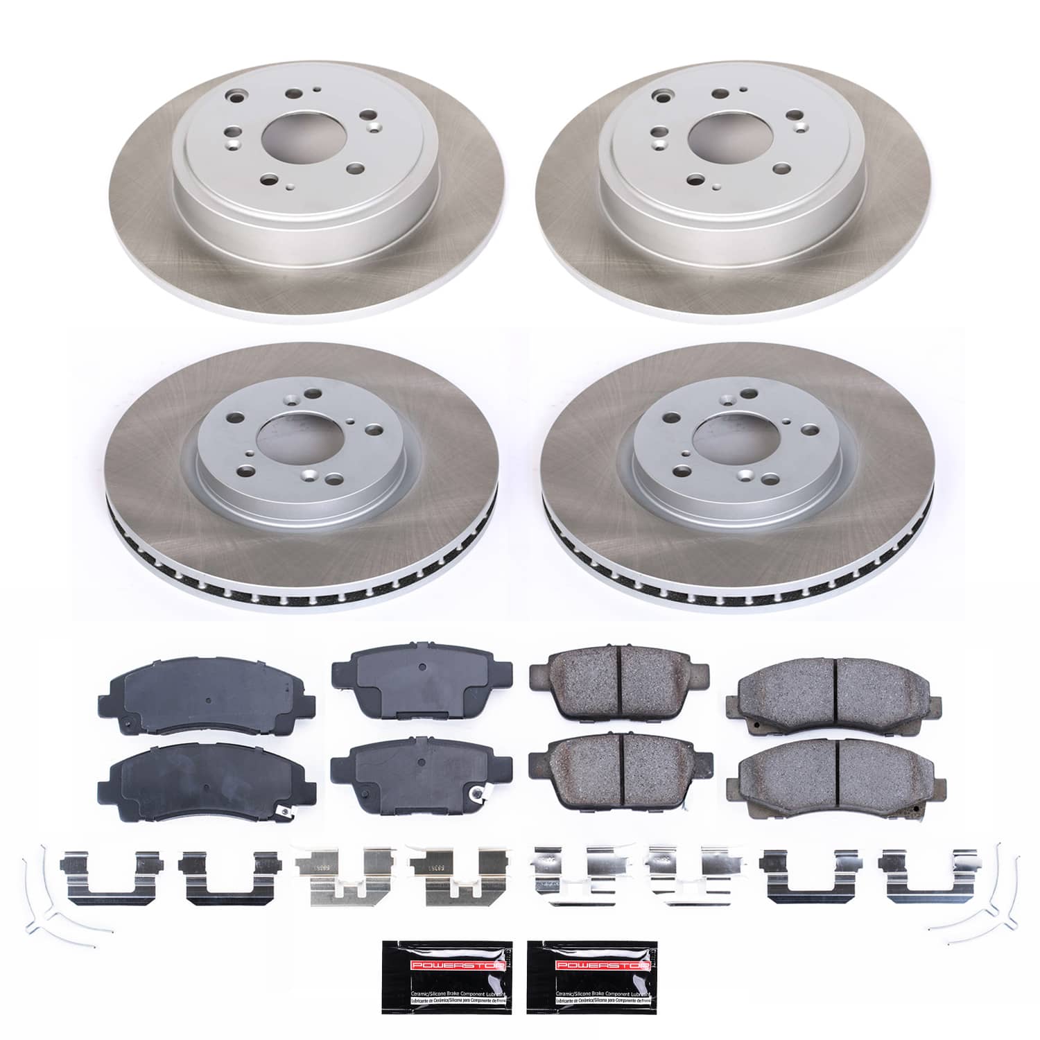 Power Stop SC5940 - Front And Rear Z17 Evolution Pad And Semi-Coated Rotor Kit vehicle fitment brake part
