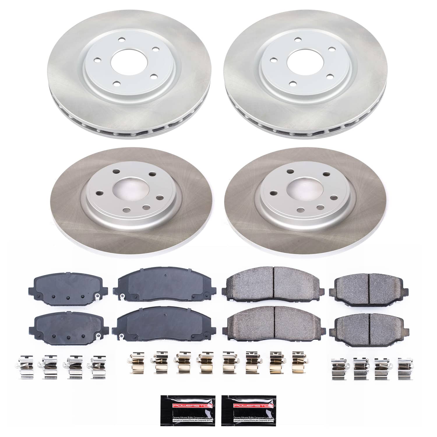 Power Stop SC5960 - Front And Rear Z17 Evolution Pad And Semi-Coated Rotor Kit vehicle fitment brake part