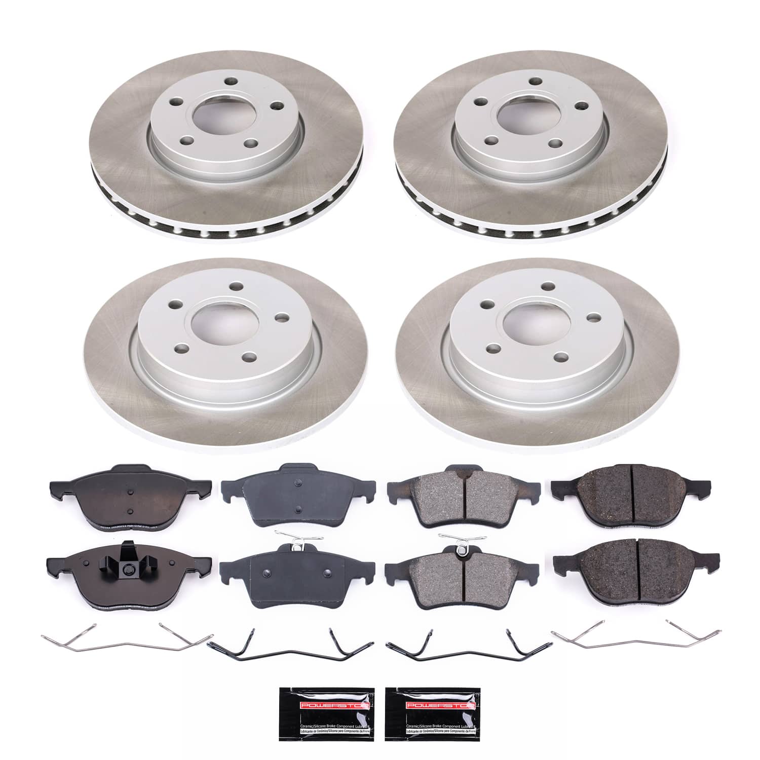 Power Stop SC5977 - Front And Rear Z17 Evolution Pad And Semi-Coated Rotor Kit vehicle fitment brake part