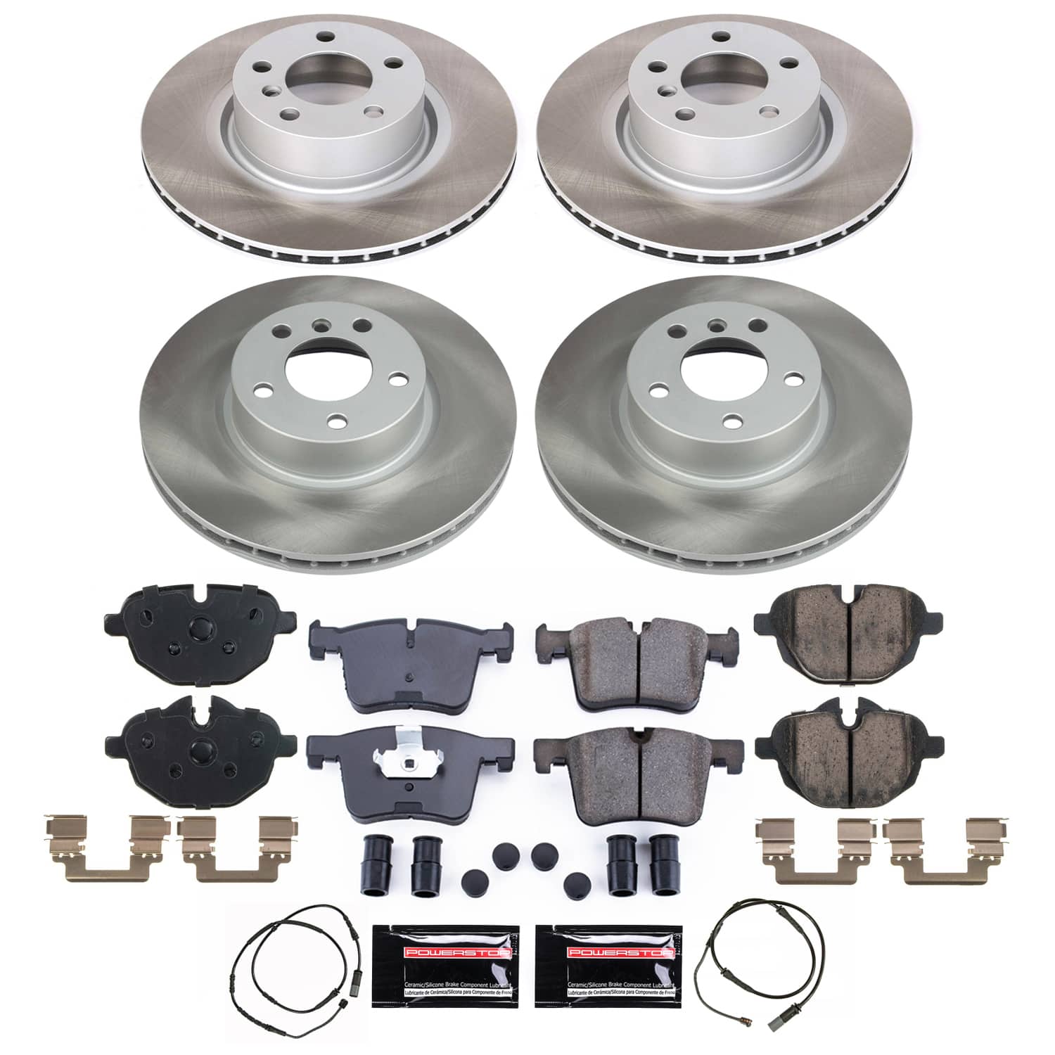 Power Stop SC6039 - Front And Rear Z17 Evolution Pad And Semi-Coated Rotor Kit vehicle fitment brake part