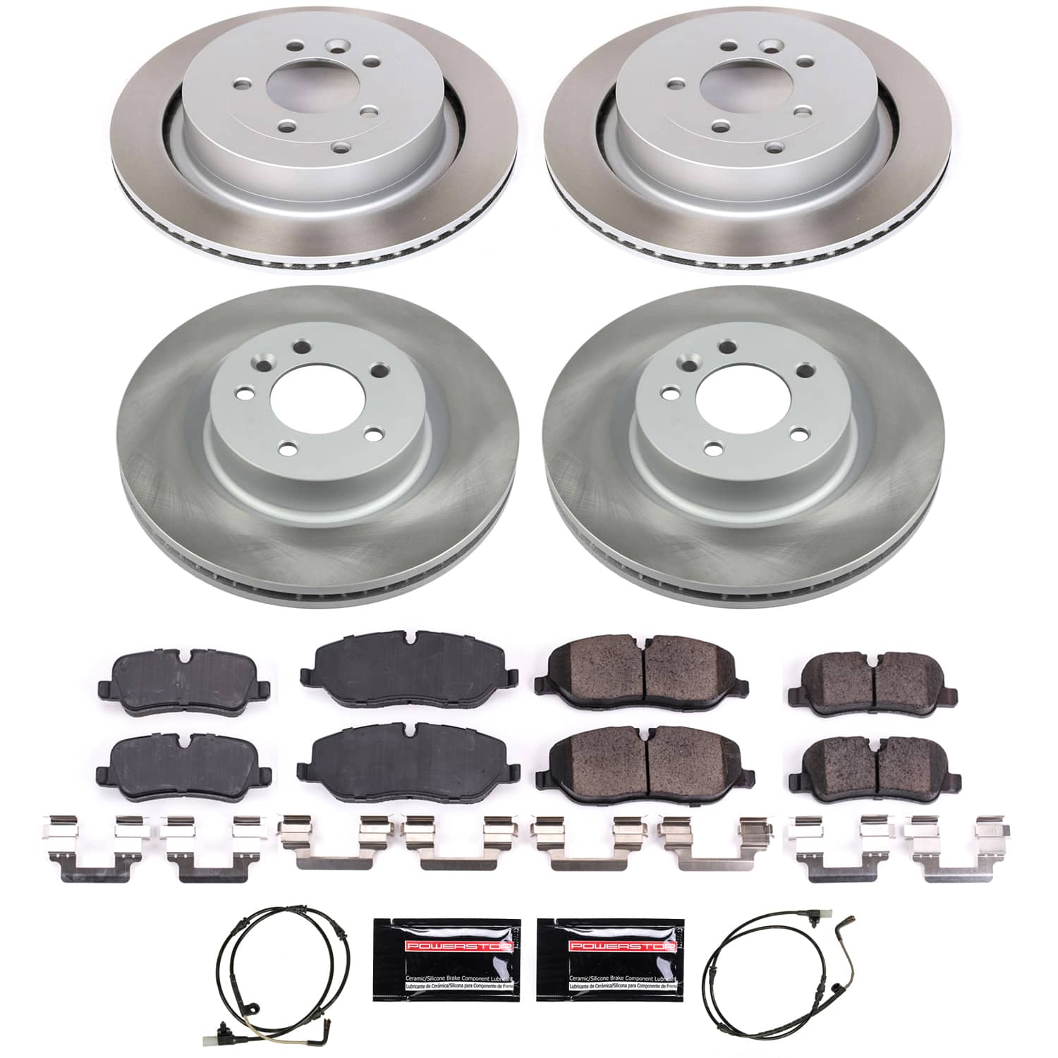 Power Stop SC6048 - Front And Rear Z17 Evolution Pad And Semi-Coated Rotor Kit vehicle fitment brake part
