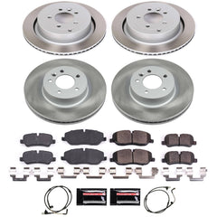 Power Stop SC6048 - Front And Rear Z17 Evolution Pad And Semi-Coated Rotor Kit vehicle fitment brake part