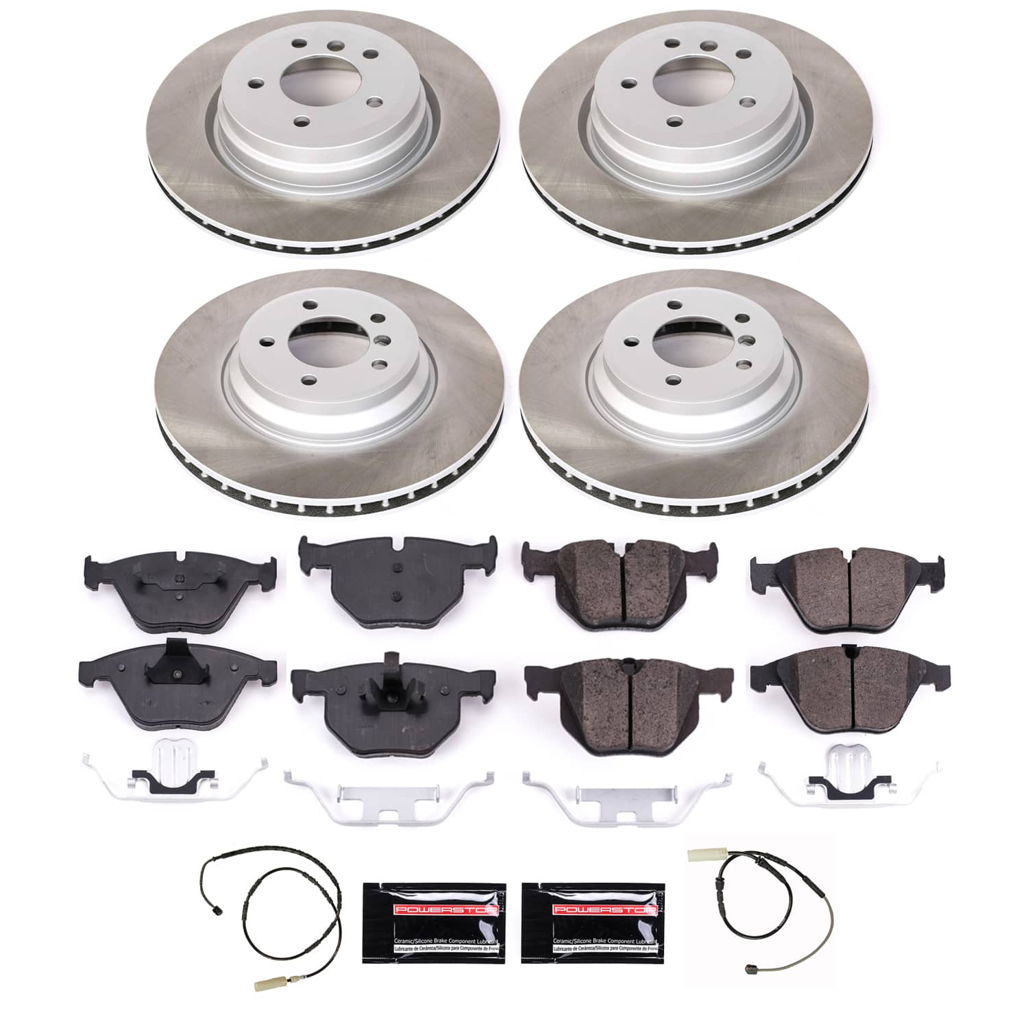 Power Stop SC6057 - Front And Rear Z17 Evolution Pad And Semi-Coated Rotor Kit vehicle fitment brake part