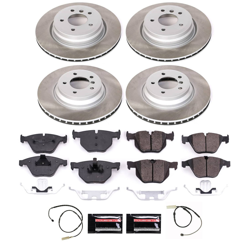 Power Stop SC6057 - Front And Rear Z17 Evolution Pad And Semi-Coated Rotor Kit vehicle fitment brake part