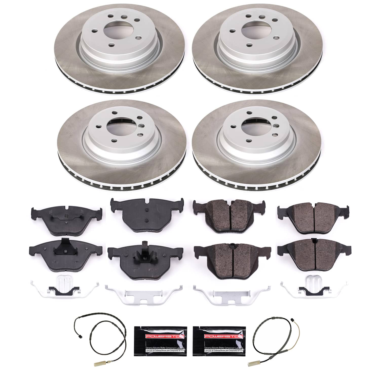 Power Stop SC6059 - Front And Rear Z17 Evolution Pad And Semi-Coated Rotor Kit vehicle fitment brake part
