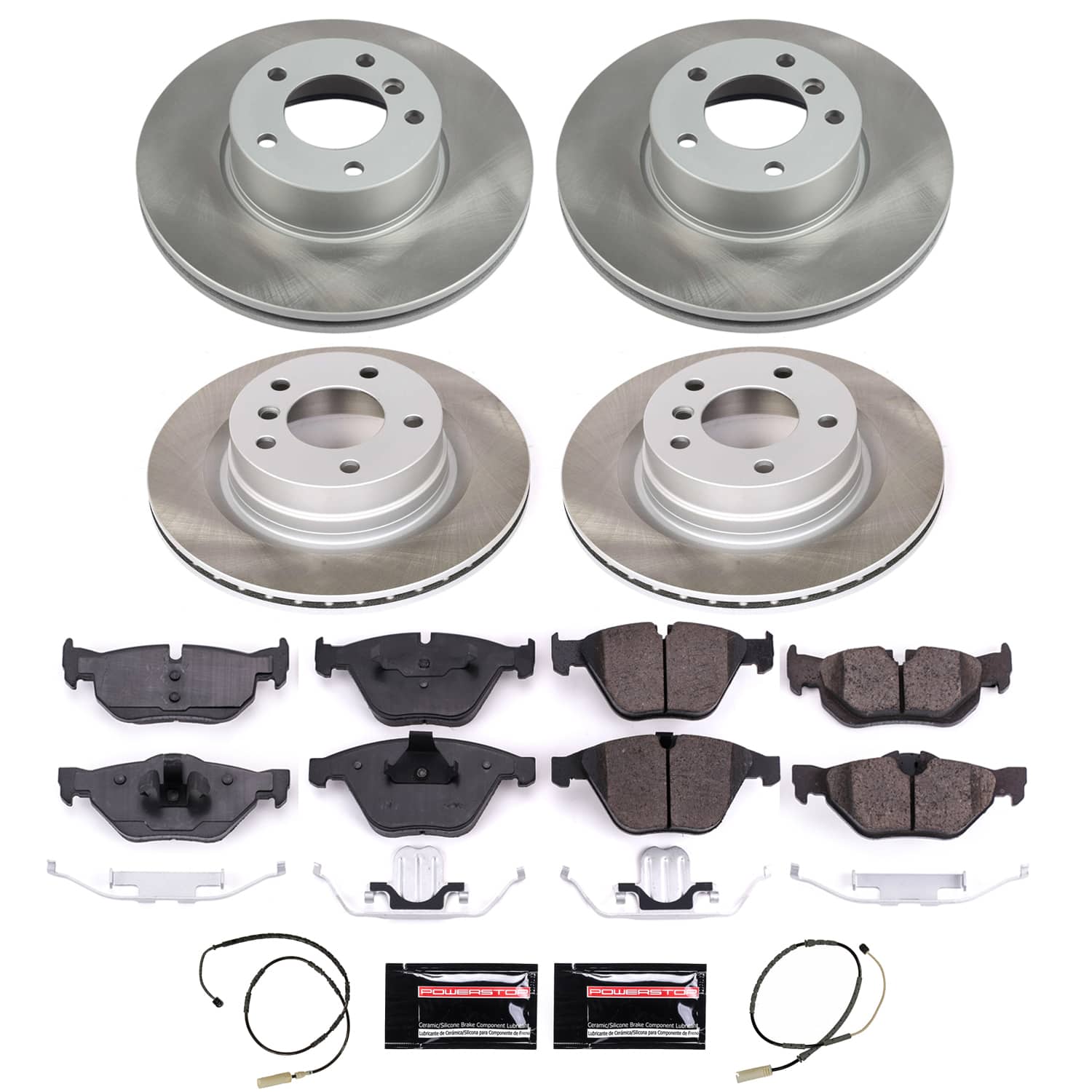 Power Stop SC6074 - Front And Rear Z17 Evolution Pad And Semi-Coated Rotor Kit vehicle fitment brake part