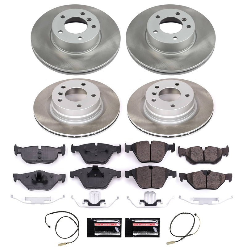 Power Stop SC6074 - Front And Rear Z17 Evolution Pad And Semi-Coated Rotor Kit vehicle fitment brake part