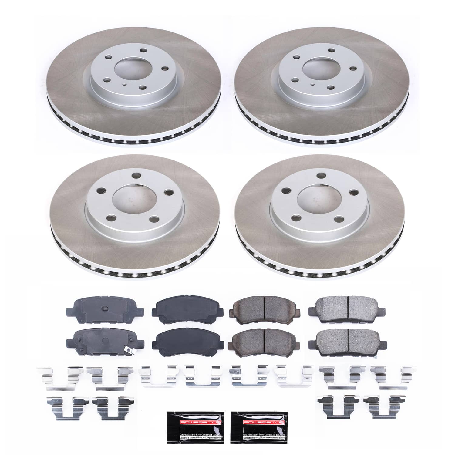 Power Stop SC6075 - Front And Rear Z17 Evolution Pad And Semi-Coated Rotor Kit vehicle fitment brake part
