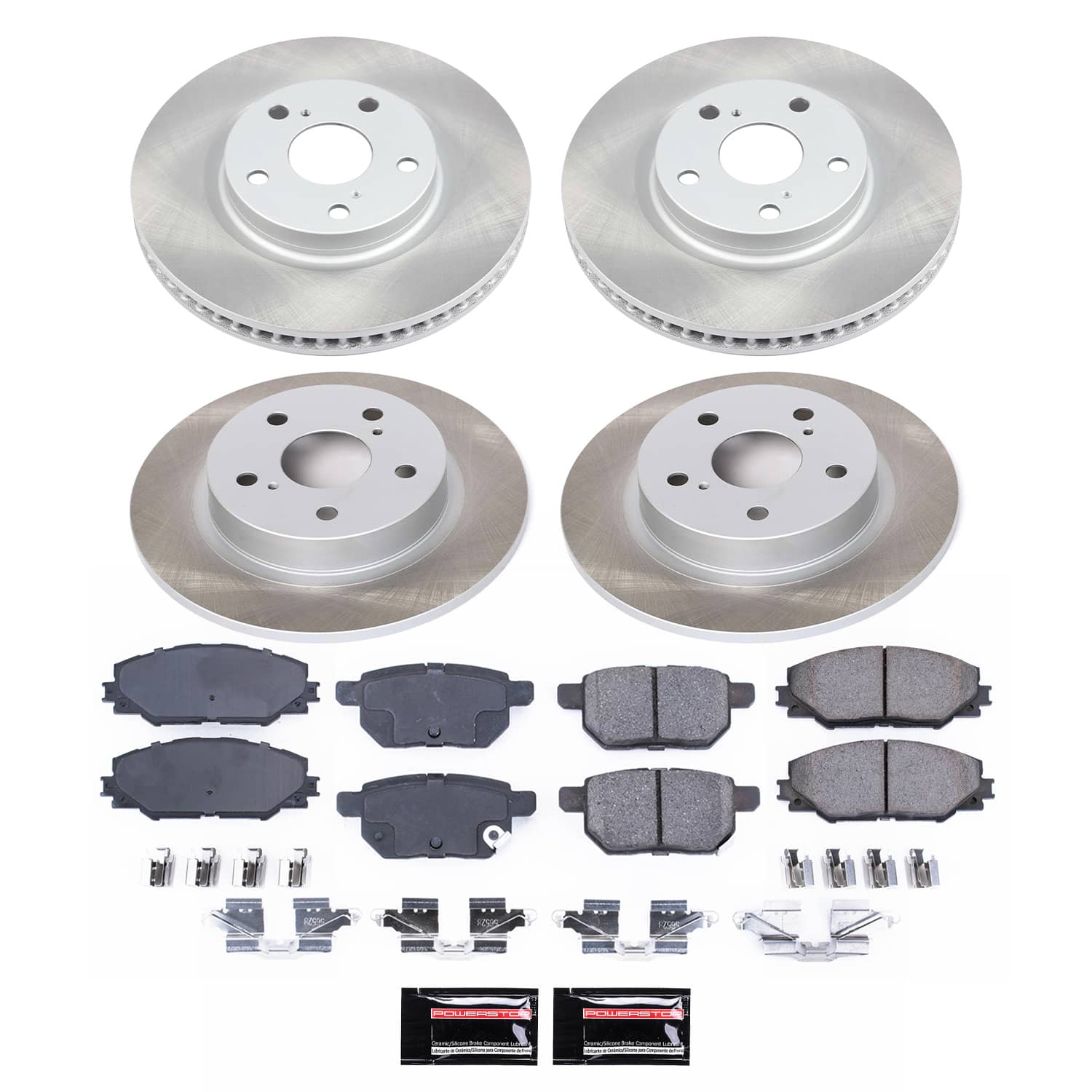 Power Stop SC6076 - Front And Rear Z17 Evolution Pad And Semi-Coated Rotor Kit vehicle fitment brake part