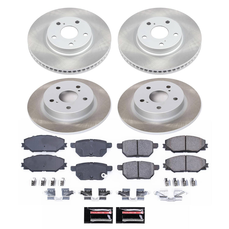 Power Stop SC6076 - Front And Rear Z17 Evolution Pad And Semi-Coated Rotor Kit vehicle fitment brake part