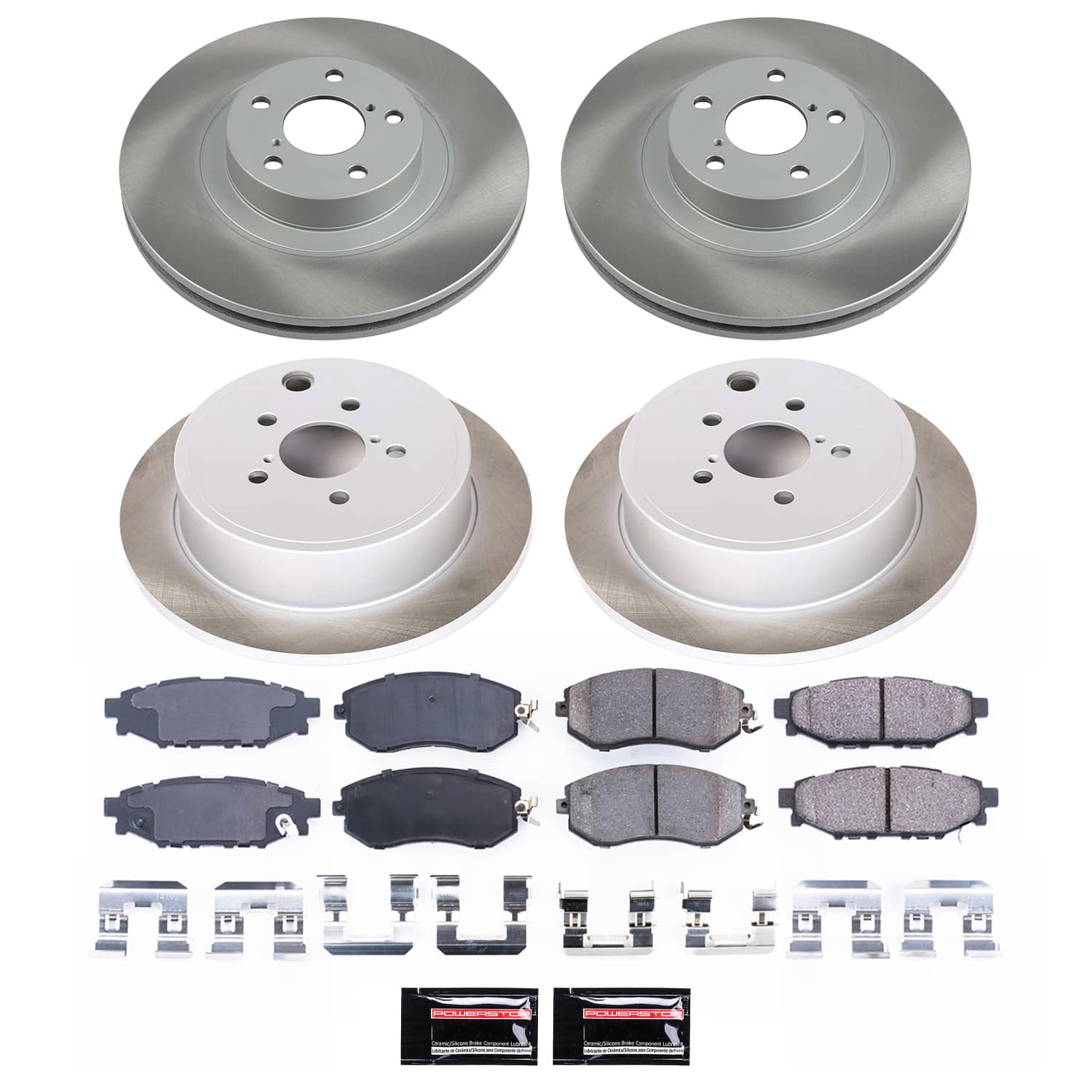Power Stop SC6083 - Front And Rear Z17 Evolution Pad And Semi-Coated Rotor Kit vehicle fitment brake part