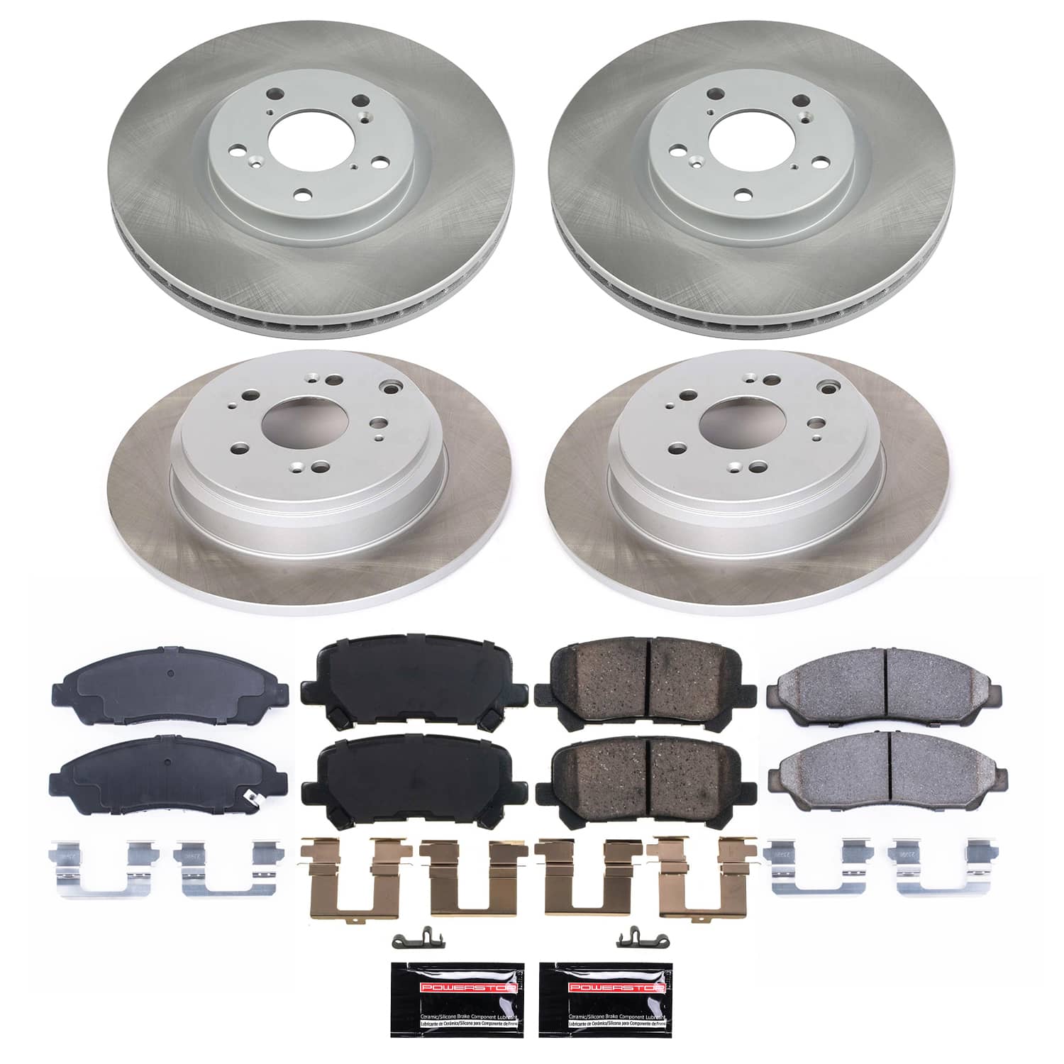 Power Stop SC6084 - Front And Rear Z17 Evolution Pad And Semi-Coated Rotor Kit vehicle fitment brake part