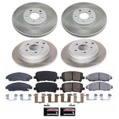 Power Stop SC6084 - Front And Rear Z17 Evolution Pad And Semi-Coated Rotor Kit vehicle fitment brake part