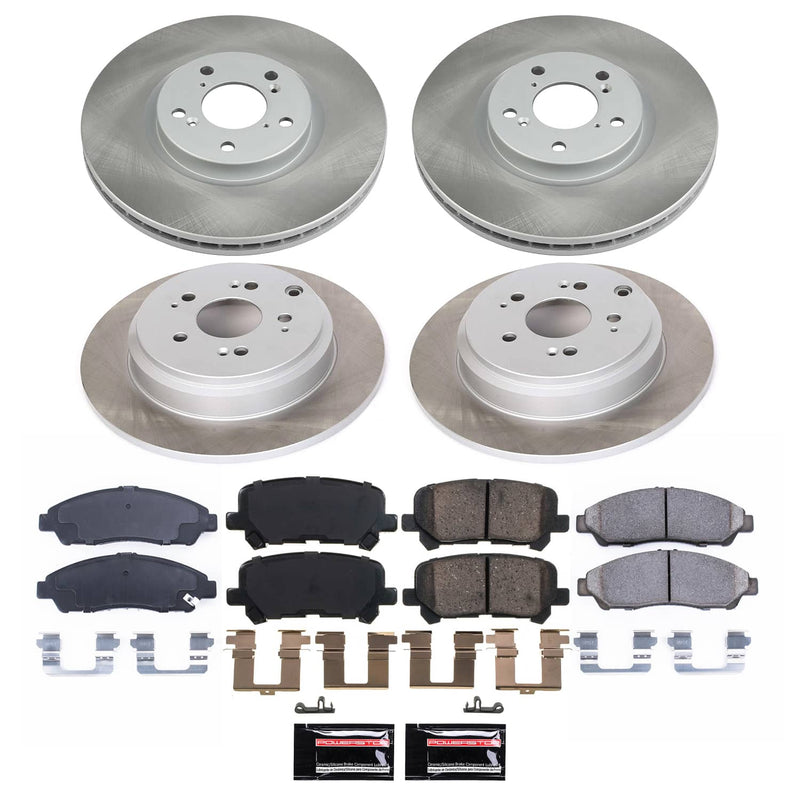 Power Stop SC6084 - Front And Rear Z17 Evolution Pad And Semi-Coated Rotor Kit vehicle fitment brake part