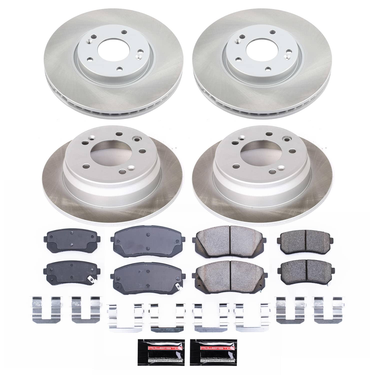 Power Stop SC6088 - Front And Rear Z17 Evolution Pad And Semi-Coated Rotor Kit vehicle fitment brake part