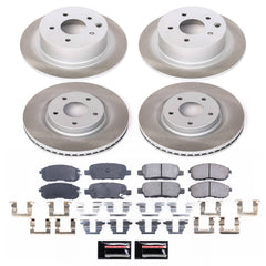 Power Stop SC6095 - Front And Rear Z17 Evolution Pad And Semi-Coated Rotor Kit vehicle fitment brake part