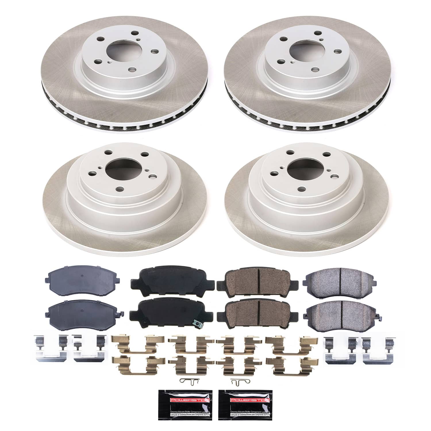 Power Stop SC6109 - Front And Rear Z17 Evolution Pad And Semi-Coated Rotor Kit vehicle fitment brake part