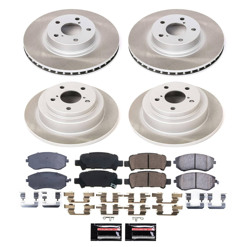 Power Stop SC6109 - Front And Rear Z17 Evolution Pad And Semi-Coated Rotor Kit vehicle fitment brake part