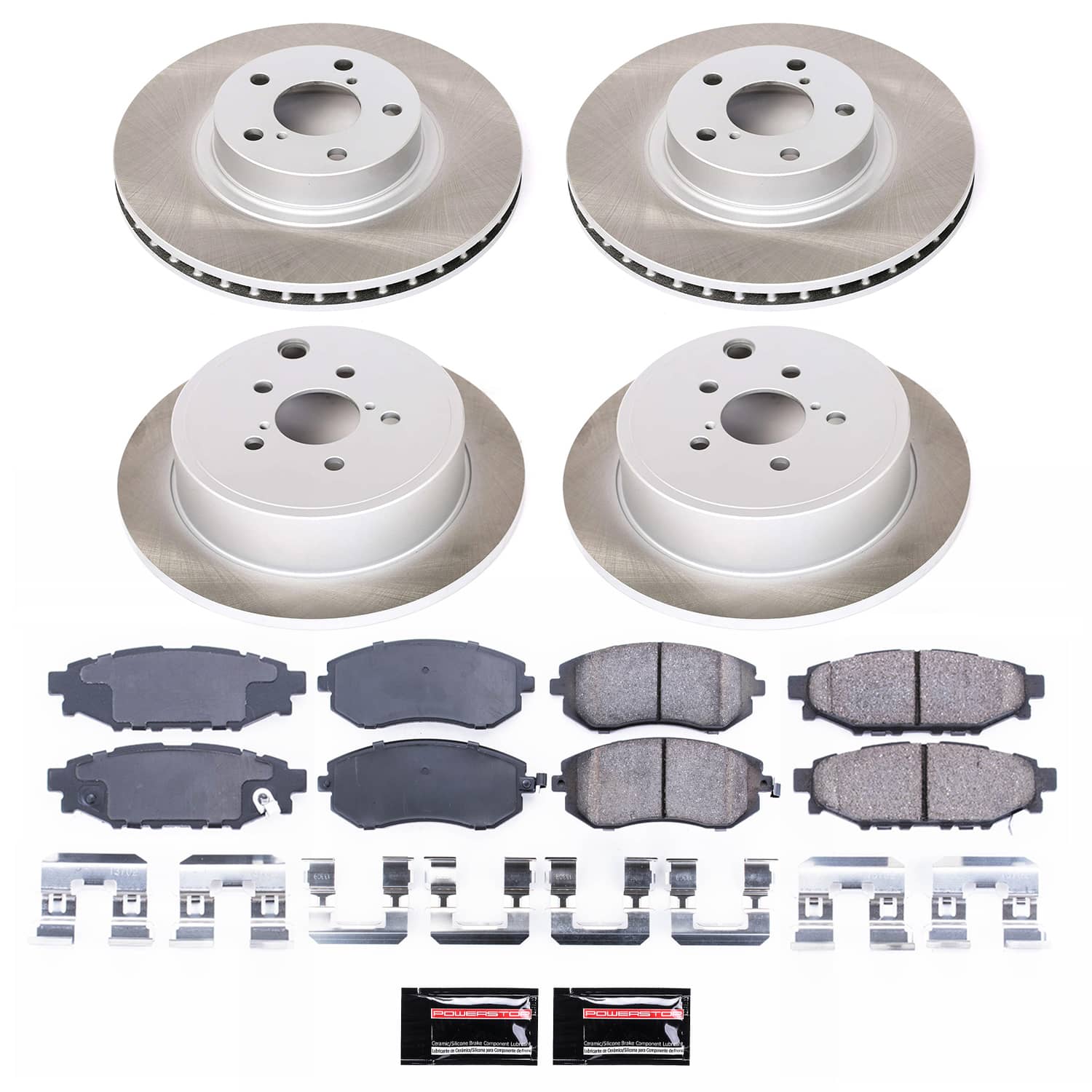 Power Stop SC6110 - Front And Rear Z17 Evolution Pad And Semi-Coated Rotor Kit vehicle fitment brake part
