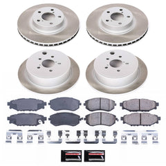 Power Stop SC6110 - Front And Rear Z17 Evolution Pad And Semi-Coated Rotor Kit vehicle fitment brake part