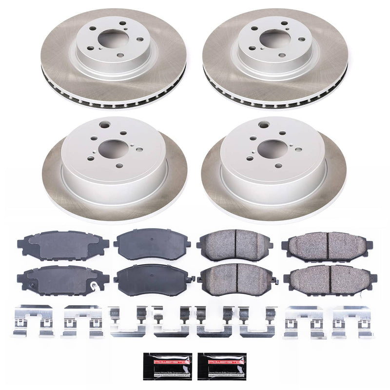 Power Stop SC6110 - Front And Rear Z17 Evolution Pad And Semi-Coated Rotor Kit vehicle fitment brake part