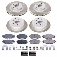 Power Stop SC6112 - Front And Rear Z17 Evolution Pad And Semi-Coated Rotor Kit vehicle fitment brake part