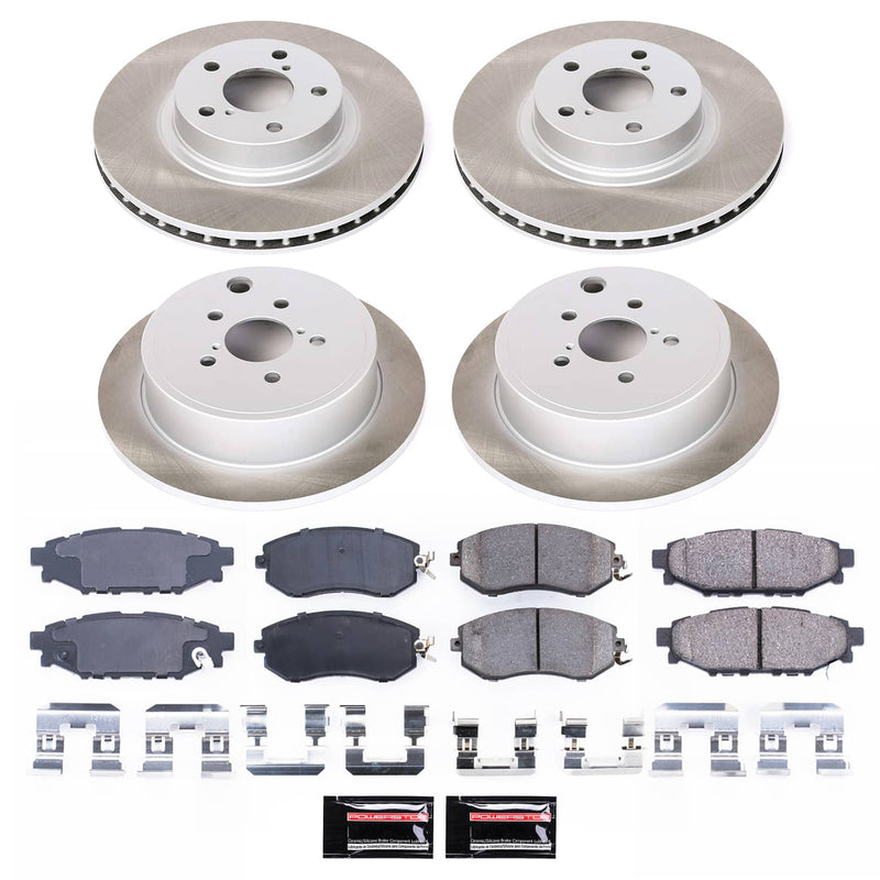 Power Stop SC6112 - Front And Rear Z17 Evolution Pad And Semi-Coated Rotor Kit vehicle fitment brake part