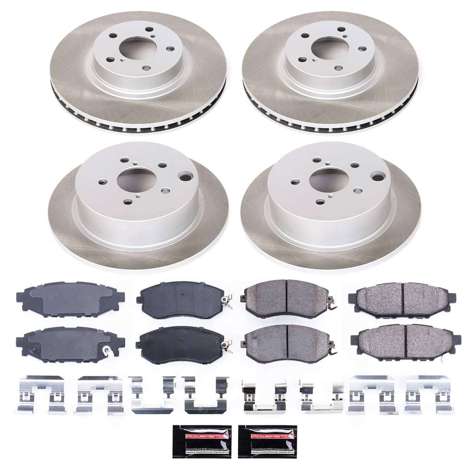 Power Stop SC6113 - Front And Rear Z17 Evolution Pad And Semi-Coated Rotor Kit vehicle fitment brake part