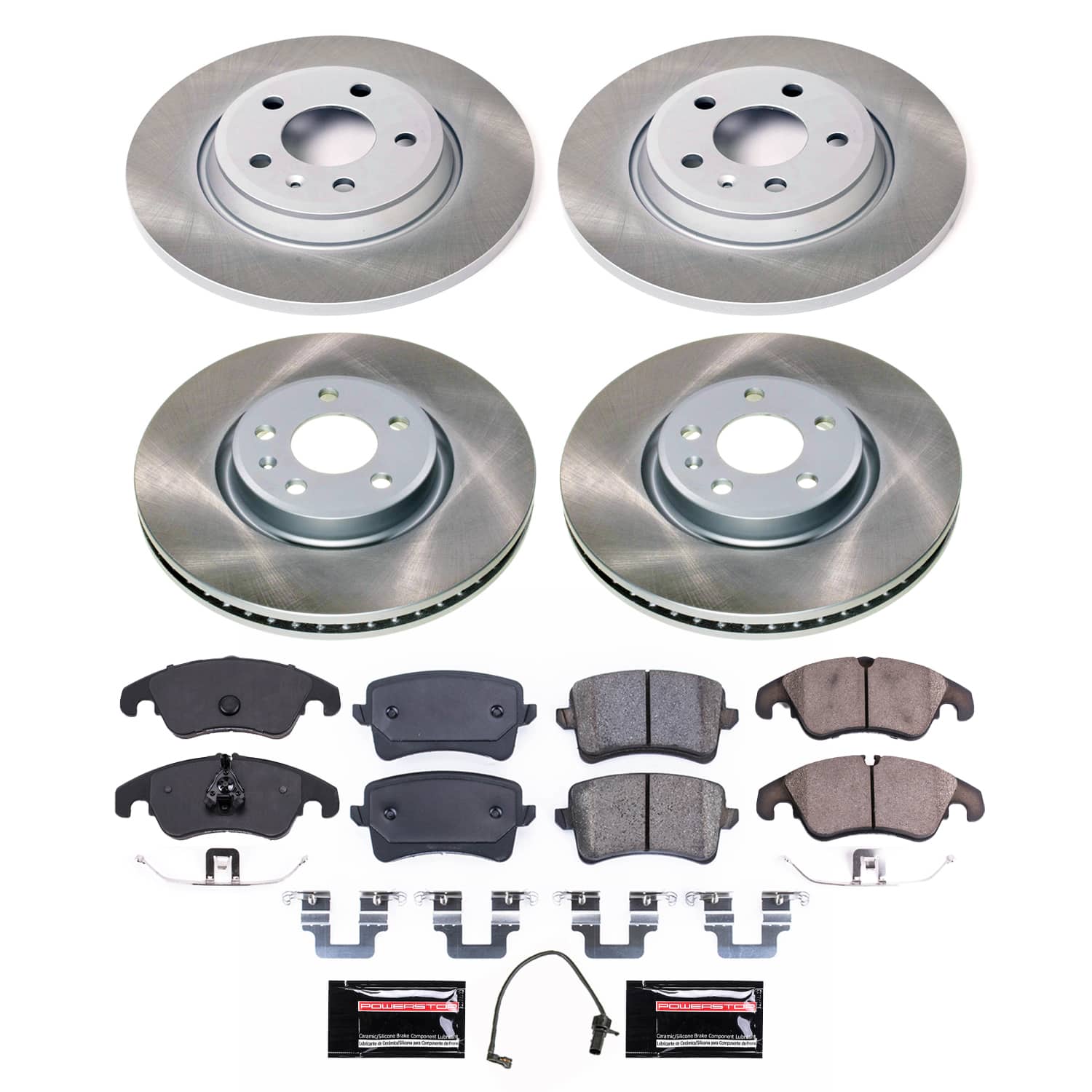 Power Stop SC6134 - Front And Rear Z17 Evolution Pad And Semi-Coated Rotor Kit vehicle fitment brake part