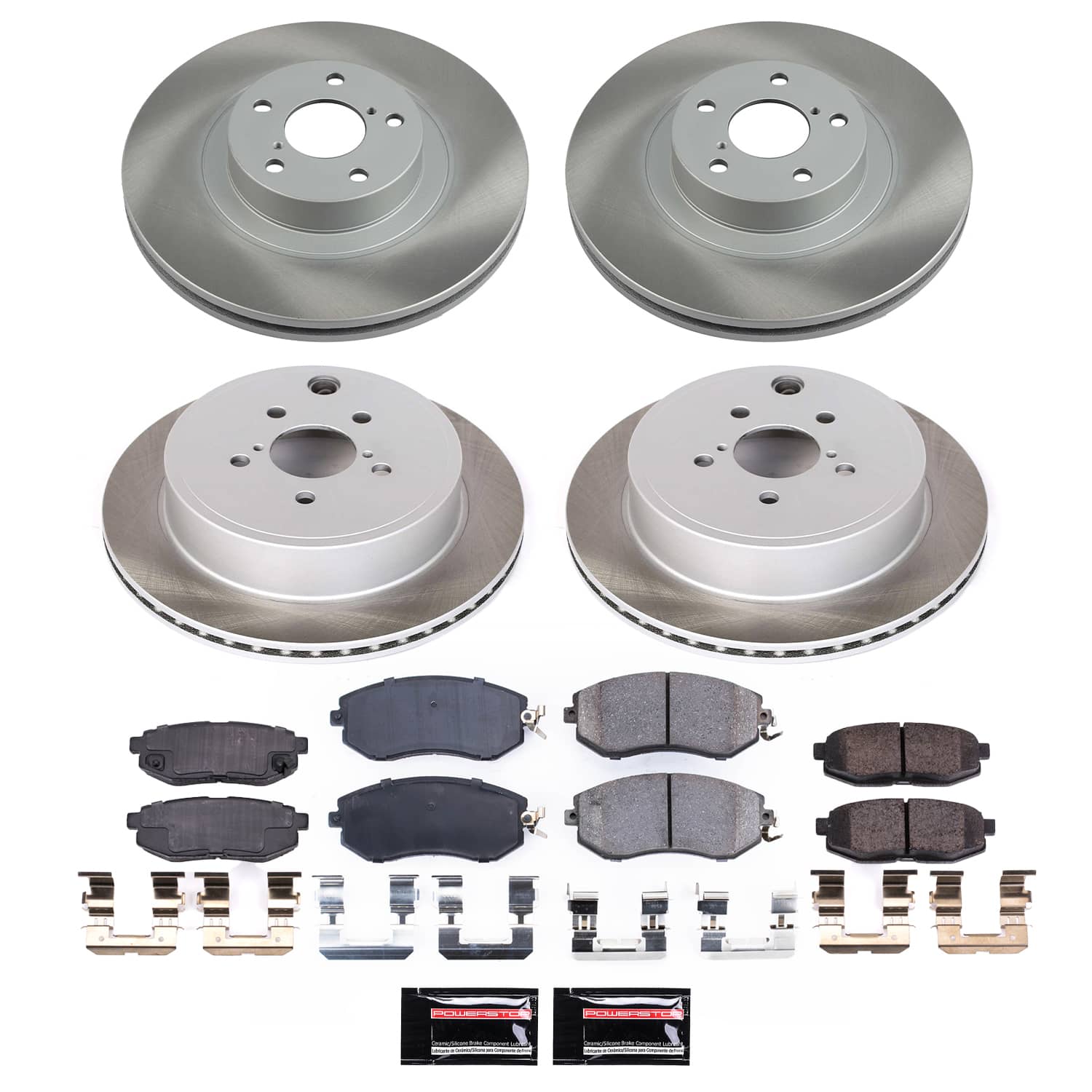Power Stop SC6164 - Front And Rear Z17 Evolution Pad And Semi-Coated Rotor Kit vehicle fitment brake part