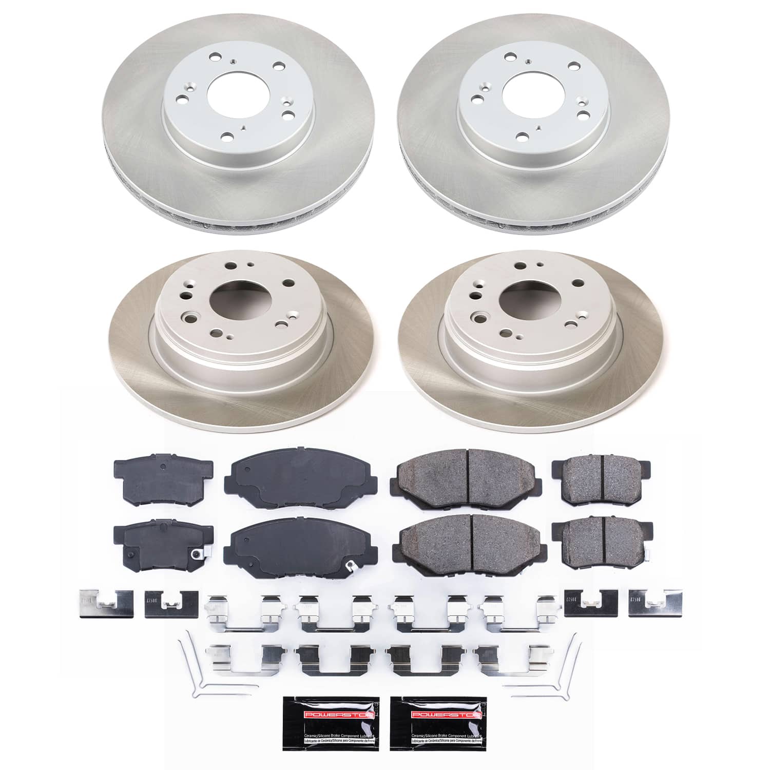 Power Stop SC6171 - Front And Rear Z17 Evolution Pad And Semi-Coated Rotor Kit vehicle fitment brake part