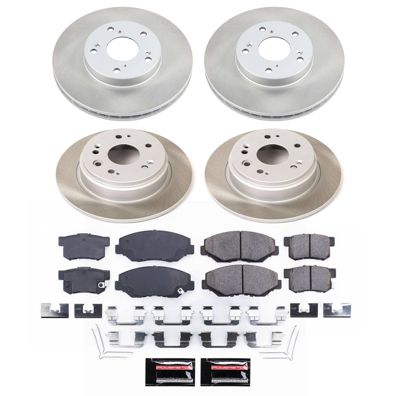 Power Stop SC6171 - Front And Rear Z17 Evolution Pad And Semi-Coated Rotor Kit vehicle fitment brake part