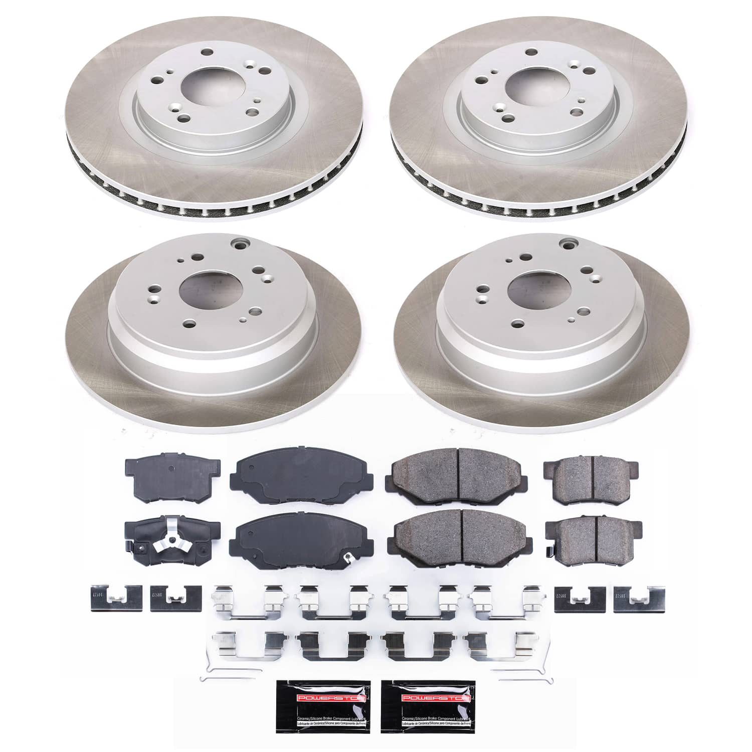 Power Stop SC6173 - Front And Rear Z17 Evolution Pad And Semi-Coated Rotor Kit vehicle fitment brake part