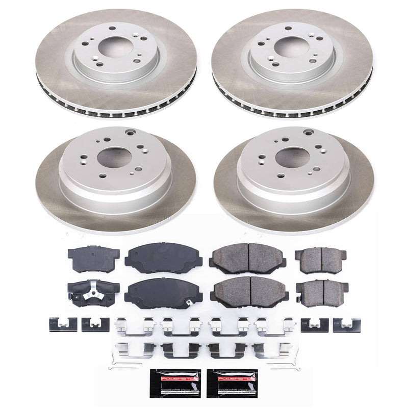 Power Stop SC6173 - Front And Rear Z17 Evolution Pad And Semi-Coated Rotor Kit vehicle fitment brake part